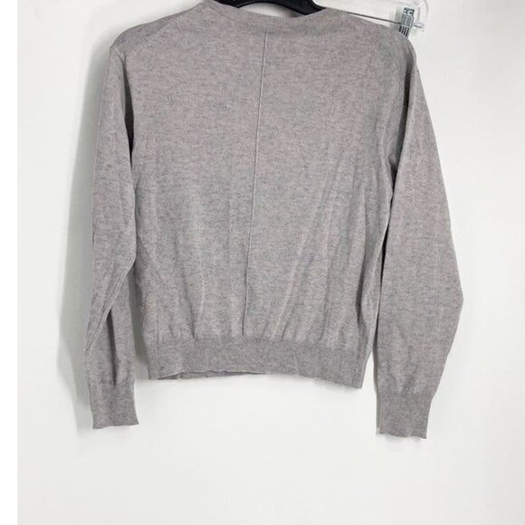 Thakoon Womens Gray Heather V-Neck Long Sleeve Pullover Sweater Size Large - Picture 5 of 6